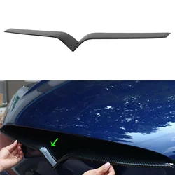 Bumper Grille Strip Trim Dry Carbon Fiber Grill Decor Fit For Tesla Model S 2014‑2021