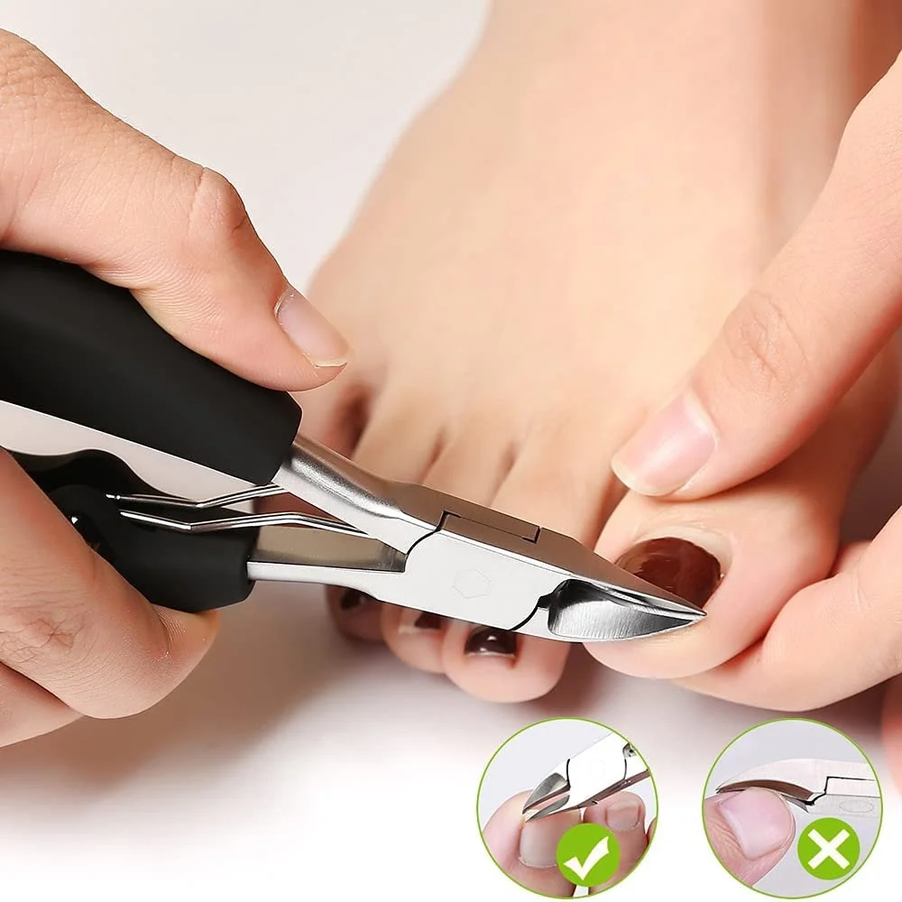 Toe Nail Clippers Remove Dead Skin Beauty Sharp Curved Paronychia Remover Professional Podiatrist Thick Pedicure Care Tool