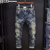 Spring and Autumn New Fashion Trend Retro Solid Color Elastic Small Legs Men's Casual Relaxed Comfortable Breathable Jeans