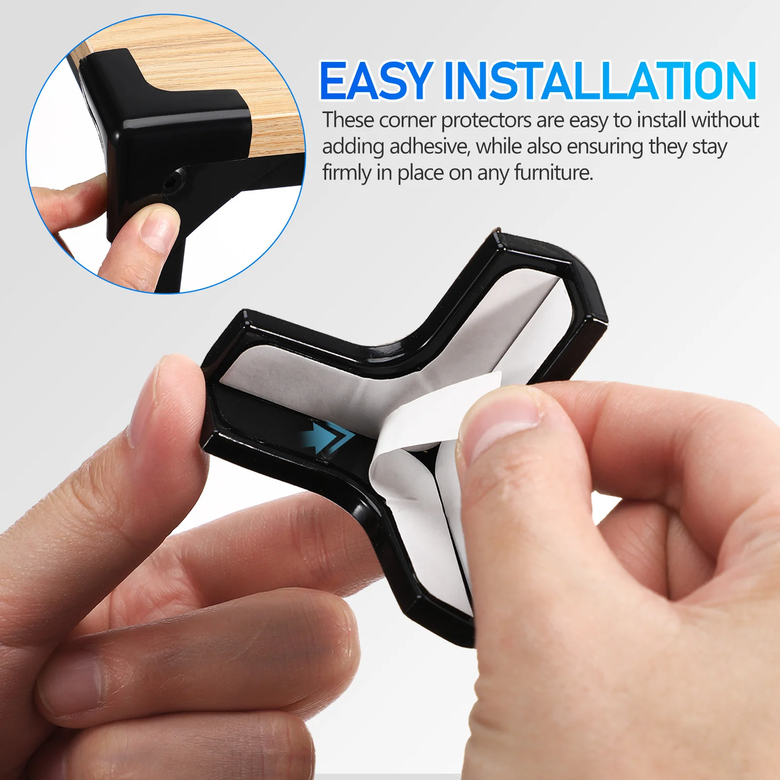 4 قطع من واقيات حافة الطاولة للطفل، واقيات زوايا مضادة للصدمات، مصدات أمان للأثاث، إطار سرير للأريكة #6