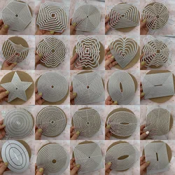 Set Of Frames With Sutures Line Metal Cutting Dies for DIY Scrapbooking Album Paper Cards Decorative Crafts Embossing Die Cuts