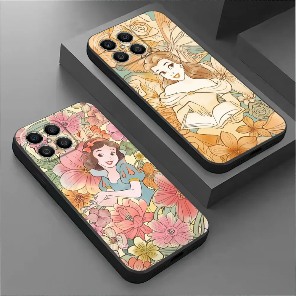 Case For Huawei Honor X8a X8 90 Lite X9a 8X 90 X7 Magic5 Pro P30 P40 P20 P Smart Z X6 TPU Black Phone Cover Disney Princess Art