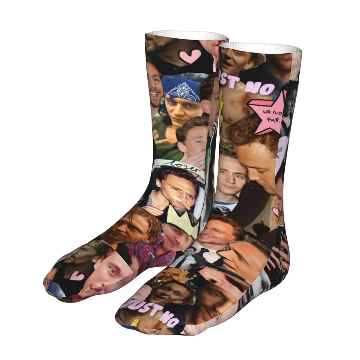 Female Bike Tom Hiddleston Collage Socks Cotton Happy Thomas William Hiddleston Woman Socks