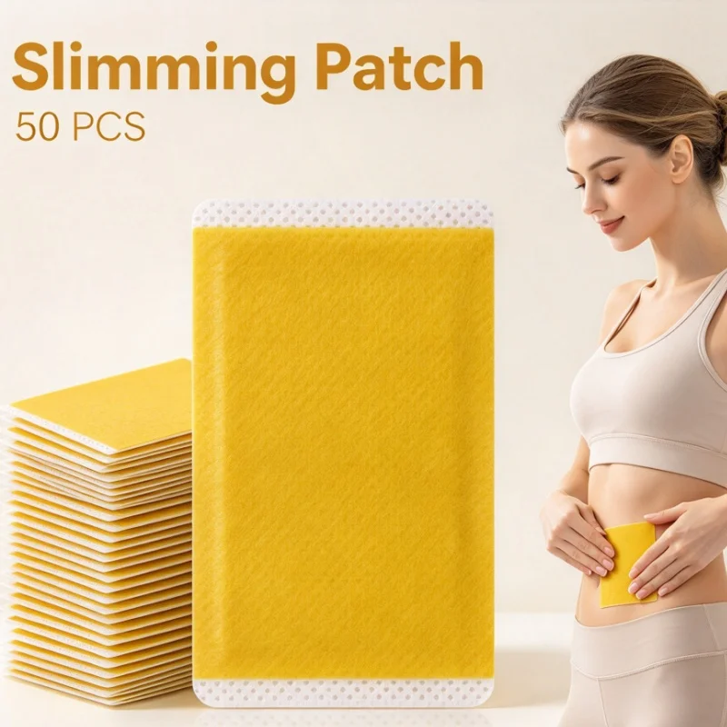 50pcs Slimming Patch Belly Weight Loss Patch Improve Blood Circulation Tighten Skin Detox Body Shaping Slim Patch for Abdomen