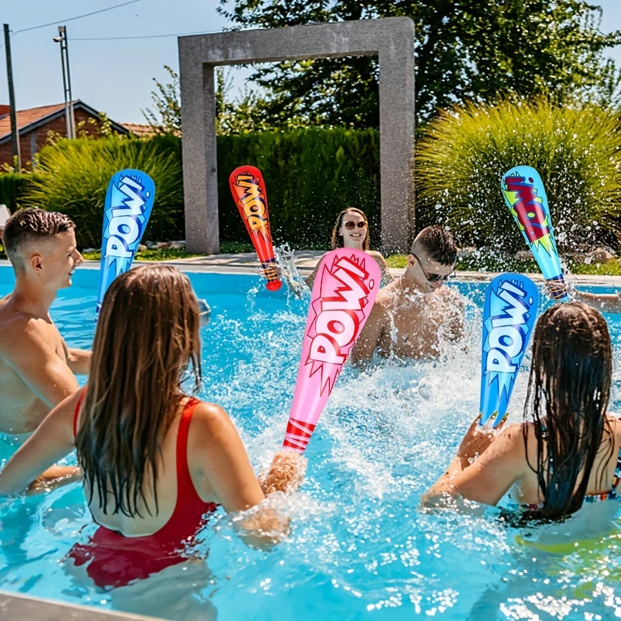 12 Stuks Opblaasbare Honkbalknuppels Speelgoed Voor Kinderen Zwembad Waterspellen Speelgoed Zomer Strandfeest Plezier Oversized Ballon Vleermuis Speelgoed