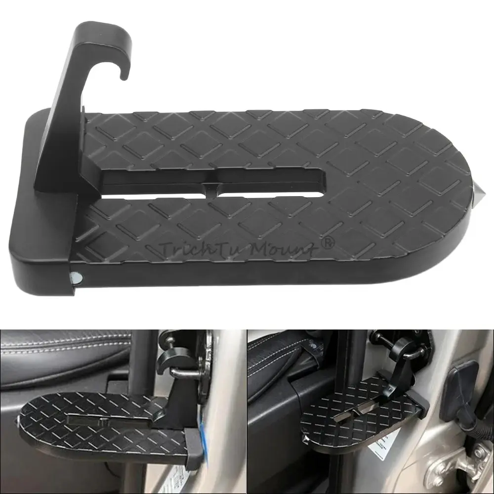 Thickened Vehicle Rooftop Doorstep Pedal DoorStep Foldable Car Door Step Compatible With Car Suv Jeep Roof Rack Truck Door Black