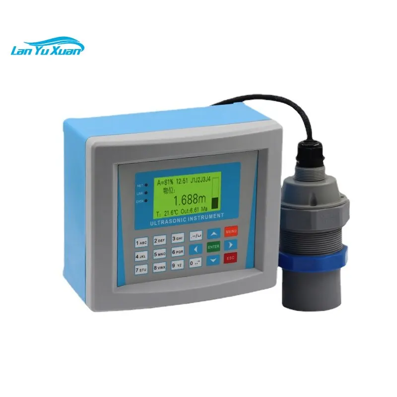 Muur Gemonteerde Meetinstrument Open Kanaal River Flow Meter Sensor IP65 Water Vloeibare Draagbare Ultrasone Flowmeter