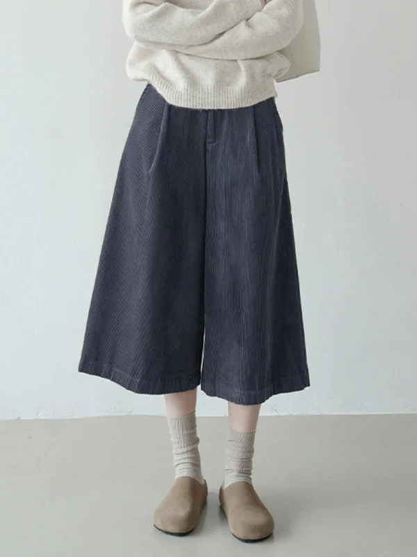 Luźne, wygodne spodnie sztruksowe z szerokimi nogawkami, proste, swobodne, codzienne spodnie damskie na jesień i zimę, modne spodnie plus size.