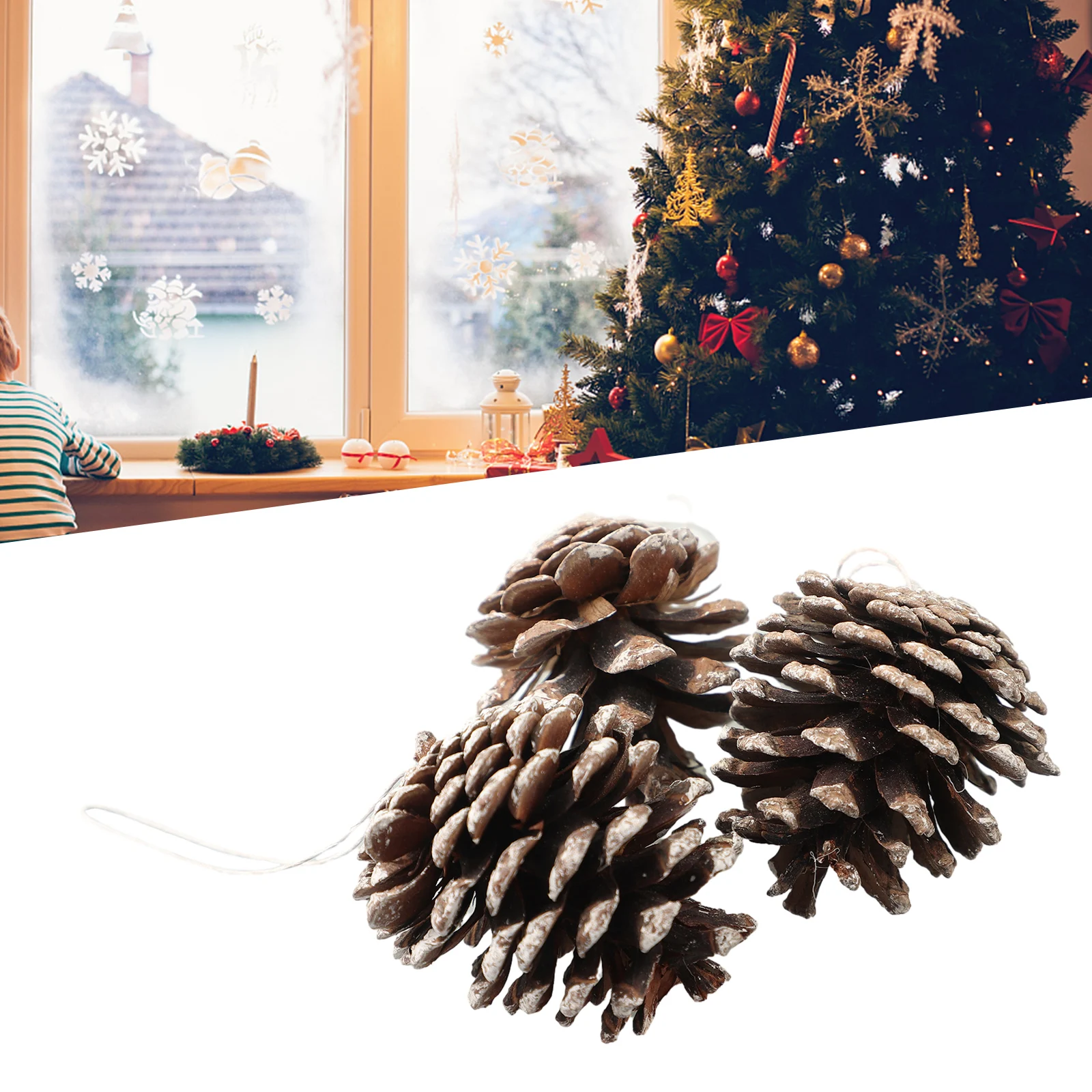 Christmas Decoration Fake Pine Cone Bedroom Garden Home Craft Making DIY Decorative Easy To Carry Exquisite Small