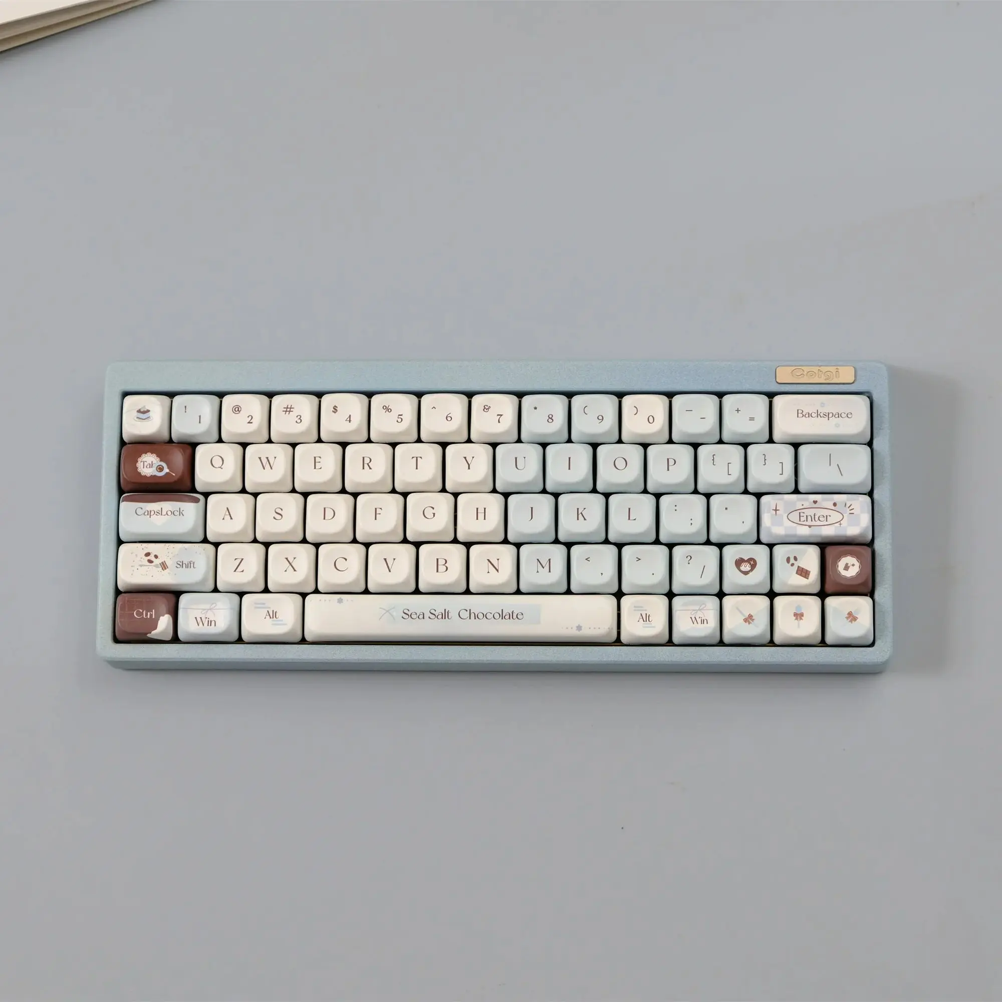 

Sea Salt Chocolate 126 Keys Keycaps Set PBT Material MOA Profile Keycap DYE-SUB Wooting For CHERRY MX Switch Mechanical Keyboard