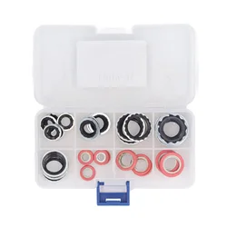 40PCs Air Conditioner System Seal O Ring Air Conditioning Gasket Kit AC Compressor Port Seal Washer Kit