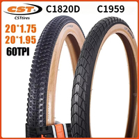 20 inch CAT Bicycle tires C1820D 406 20X1.75 20X1.95 Brown Skin edge retro Folding Bike Tyre C1959 60TPI