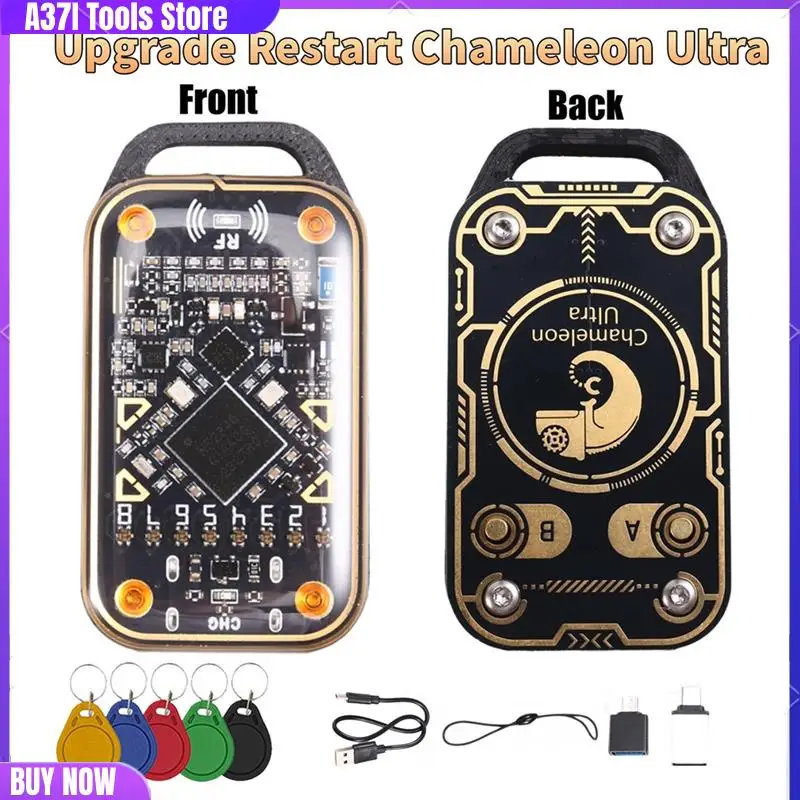 

Chameleon Ultra Upgrade Smart Card Emulator 125K 13.56Mhz RFID Smart Chip Reader+5XCUID Keychain Card Decode Duplicator-[A37I]