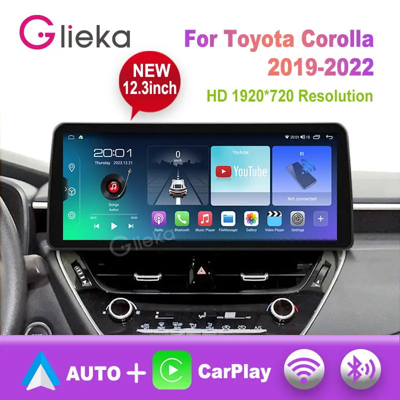 

12.3inch Android Car Radio For Toyota Corolla Railing Lingshang Asia Lion 2019 - 2022 Multimedia Video Player Auto radio GPS