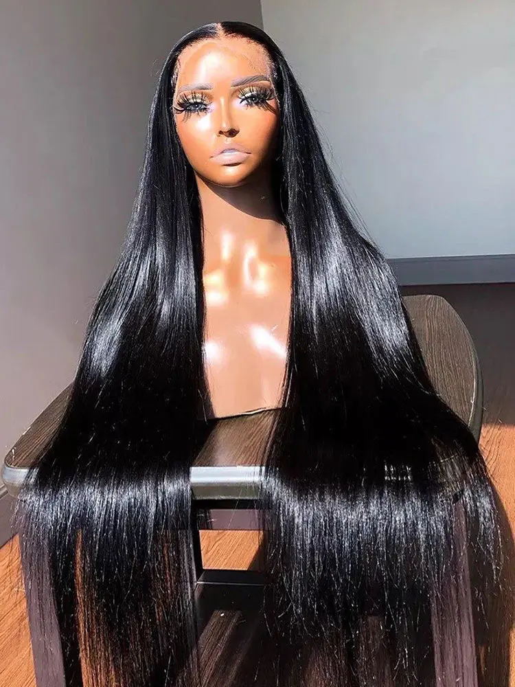 13x4 Hd Lace Bone Straight Frontal Wig Neddie Brazilian 100% Remy Hair Straight Lace Front Wigs 100% Human Hair Pre Plucked