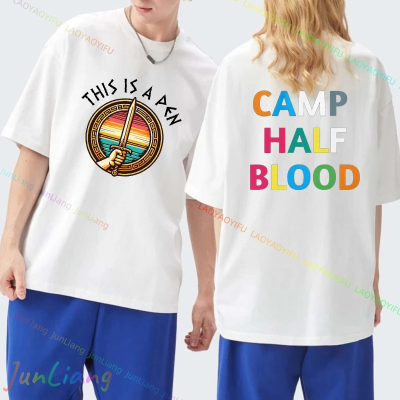مخيم نصف الدم تي شيرت التدريب مخيم لعبة تي شيرت للرجال للجنسين النساء Y2k 100% القطن الملابس الجمالية قصيرة الأكمام المحملة #6