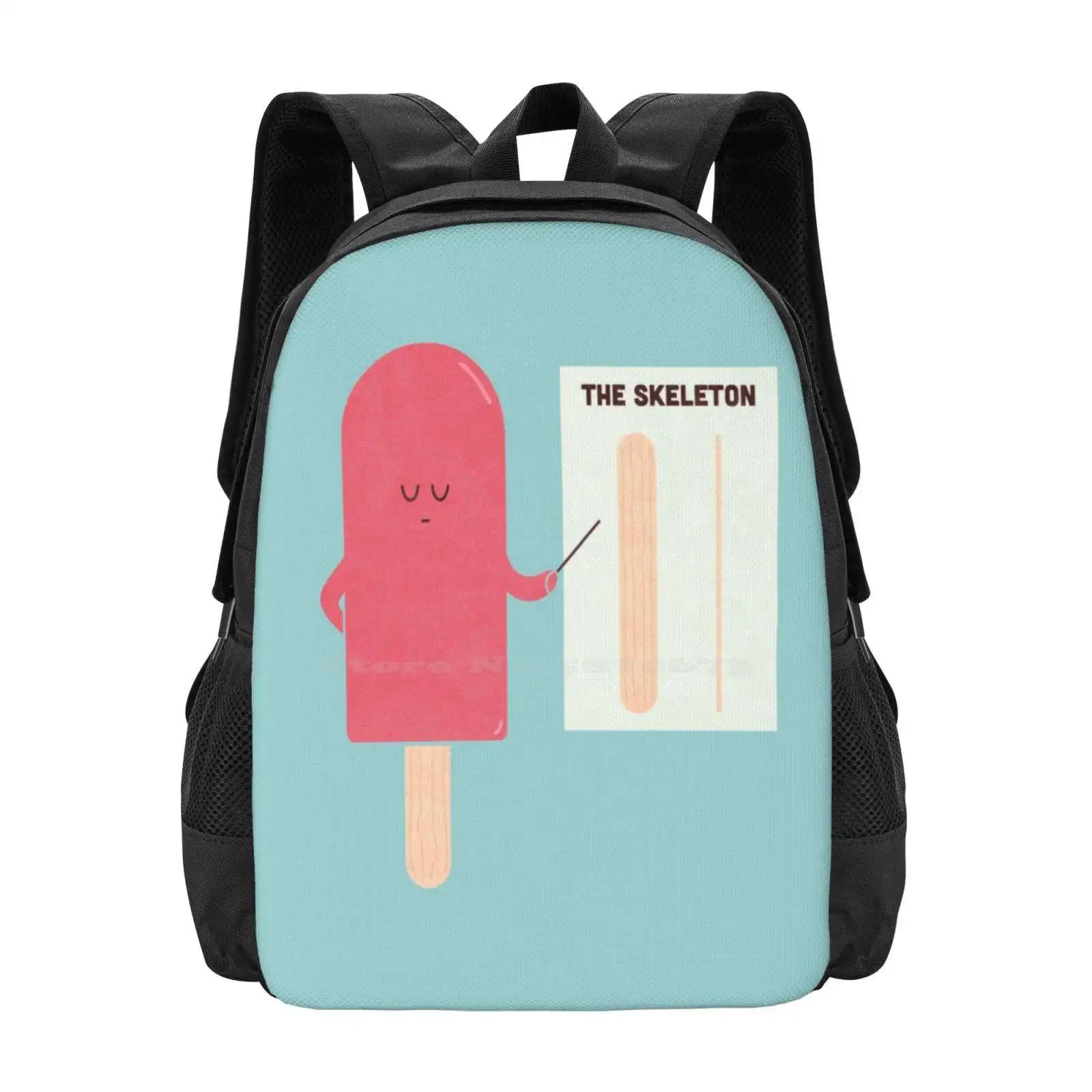 Anatomy Pattern Design Laptop Travel School Bags Anatomy Summer Ice Cream Funny Science Ice Pop Humor Cute Doctor Classroom