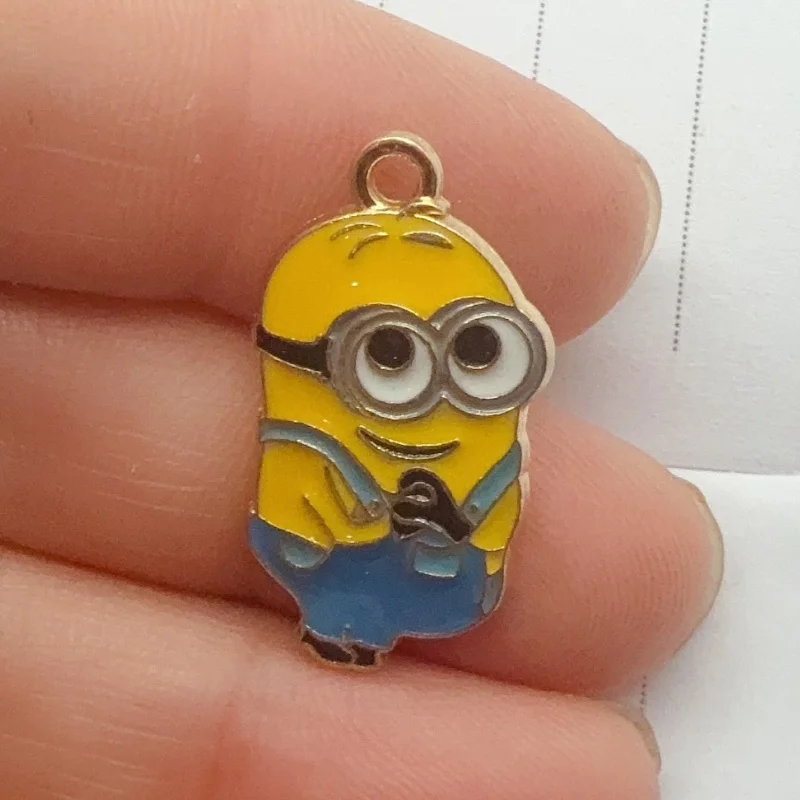 10pcs alloy drip oil cartoon pendant, DIY jewelry making earrings, keychain accessories view 2