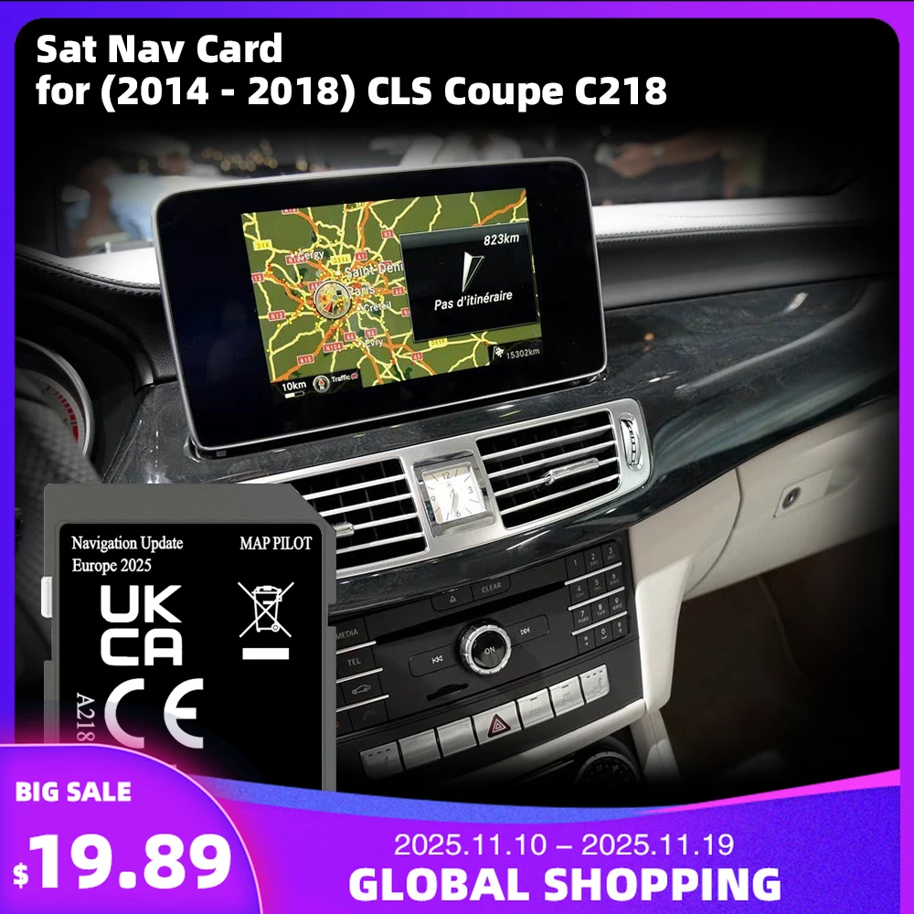 

Fitting with for Mercedes CLS from 2014 GPS Cover Germany Spain Map Sat Nav SD Memory Card