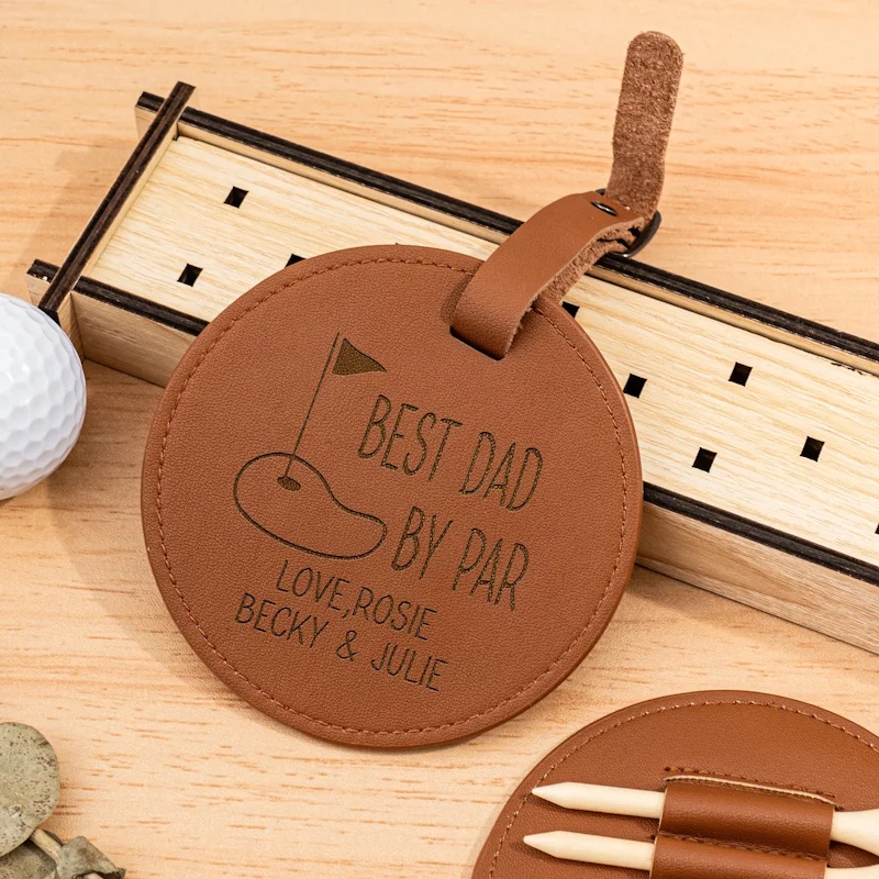 Bolsa de almacenamiento de tees de golf personalizada, bolsa redonda para tees de golf con nombre personalizado, bolsa de almacenamiento de tees de golf portátil, regalo para entusiastas del golf