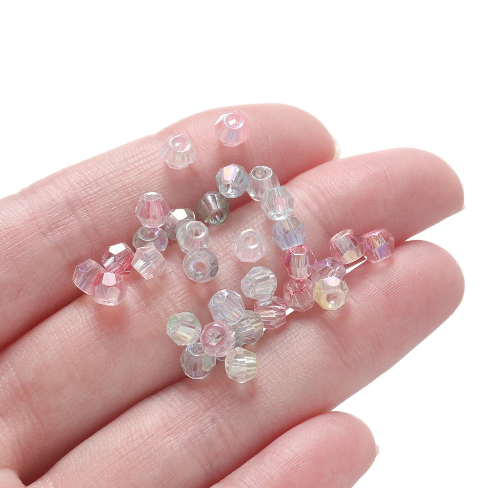 100Pcs/lot 4.5mm AB Color Crystal Glass Bicone Beads Faceted Loose Spacer Beads for Bracelet Earrings Jewelry Making Accessories image 3