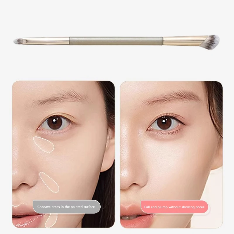 Double Headed Foundation Concealer Brush Under Eye For Makeup Cream Corrector Brush Makeup Nose Contour Detail Brush