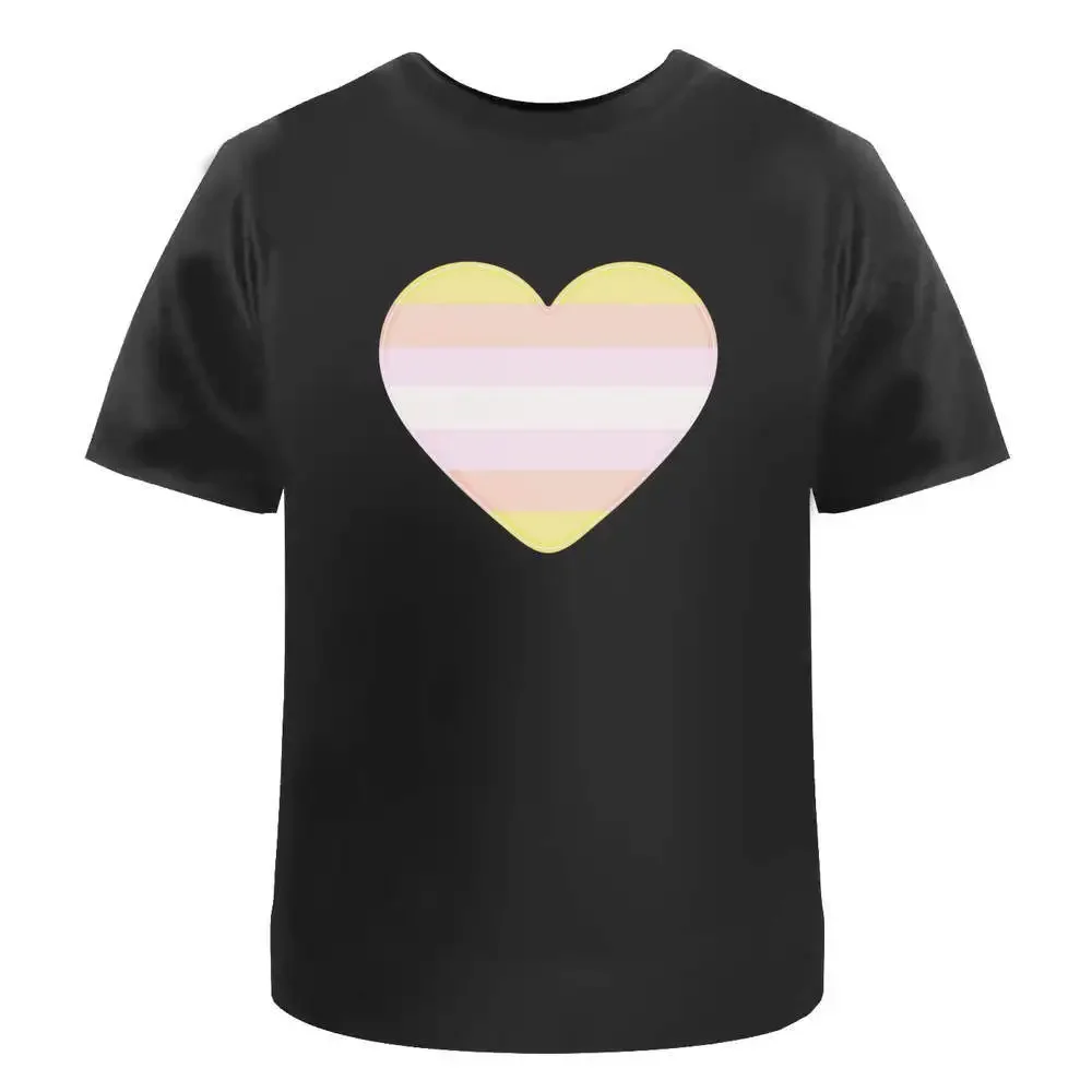 Pangender Flag Heart' Men's / Women's Cotton T-Shirts