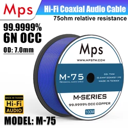 HiFi MPS M-75 99.9999%OCC 75ohm coaxial cable Digital signal Virtual Hifi amplifier CD DVD DAC Audio wire RCA BNC audio cable