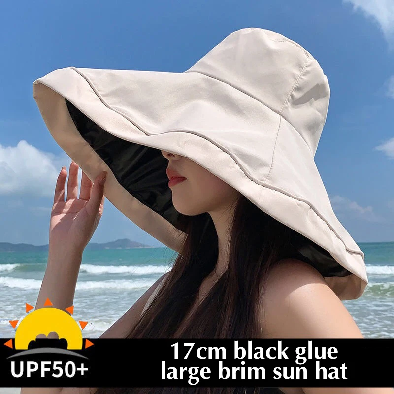 Fashion Summer Women Bucket Hat UV Protection Sun Hats Soft Foldable Wide Brim Outdoor Beach Panama Cap Fisherman Cap