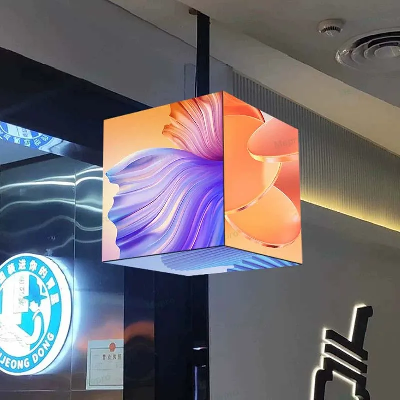 Hilan Magic Outdoor Store Werbedisplay 4/5 Seiten hängender oder stehender LED-Würfel