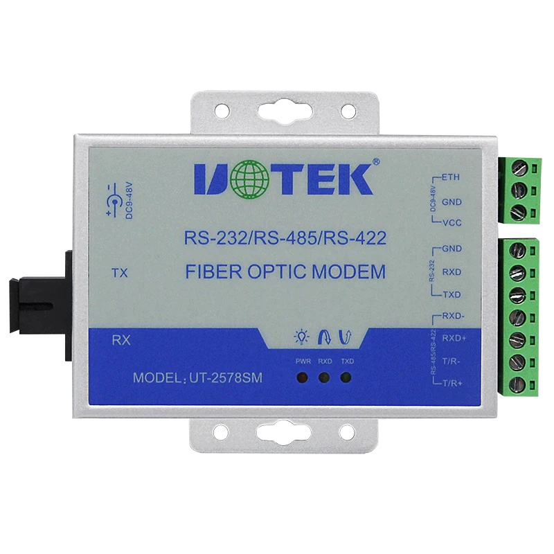 

UT-2577/2578SM Single-mode Single Fiber Serial Port Converter 232/485/422 Fiber Optic Converter