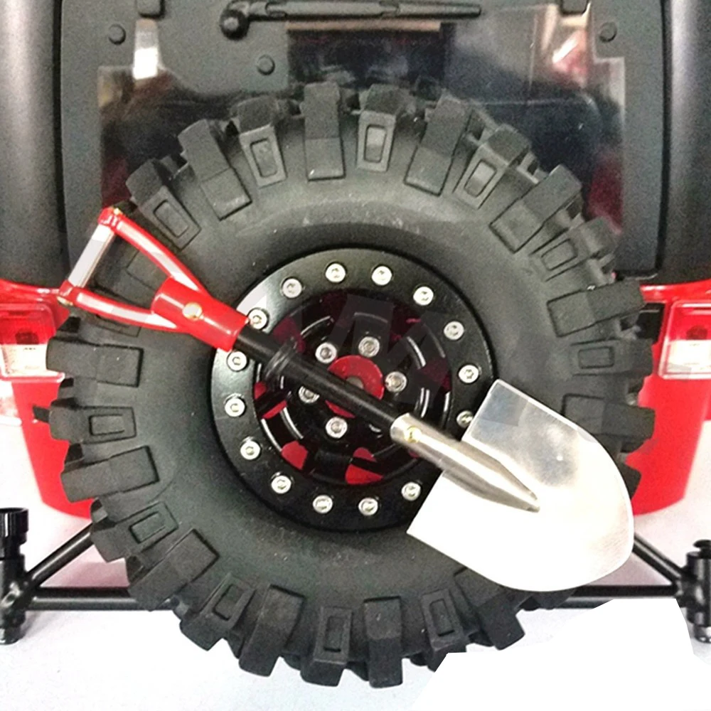 Pełna metalowa dekoracja w kształcie łopaty do samochodów RC w skali 1/10, typu Crawler, Traxxas TRX4 Defender, AXIAL SCX10, RC4WD D90, Wraith, Yikong Capra, Jeep Toys