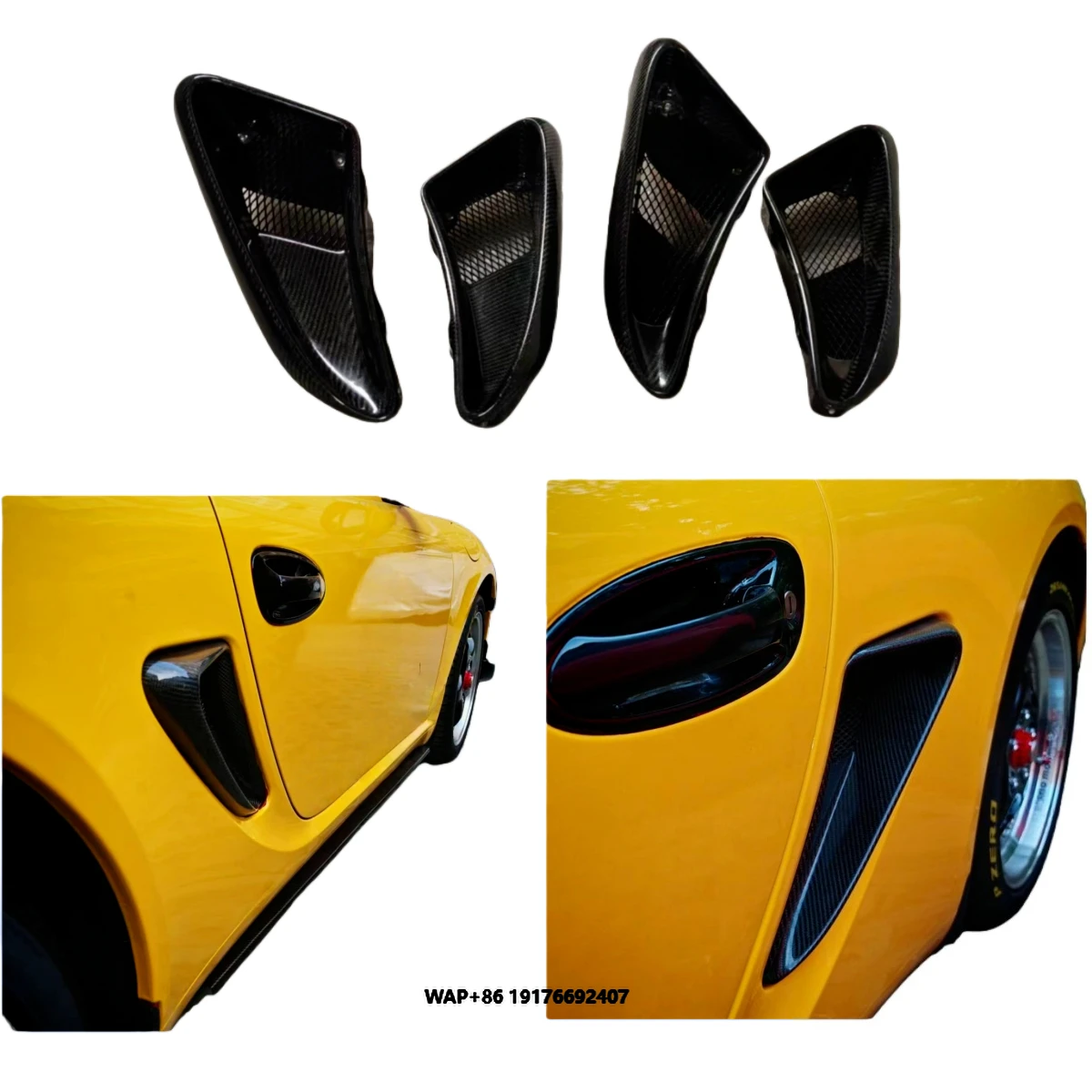 

For 987 Side Vent Diffuser Spoiler Modification Intake Fender Diffuser air Dam Bumper Side Skirts Body Kit Fender Fender