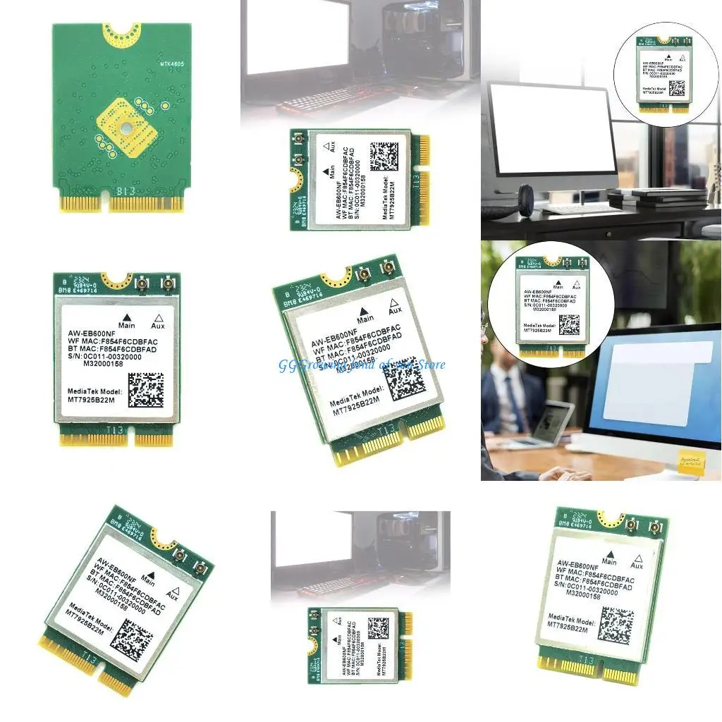 

H9EB WiFi 7 MT7925 M.2 NGFF Wireless Card With BT5.3 Networking Adapter 2.4Ghz/5Ghz/6Ghz BT5.3 Wifi Adapter