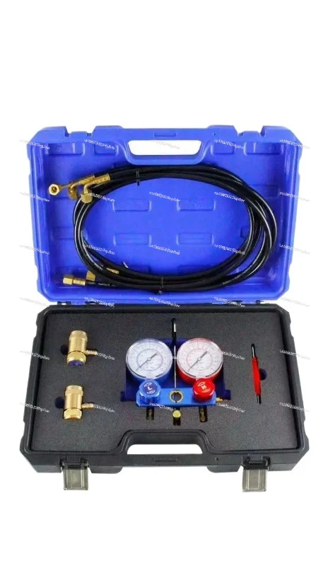 

Premium R744 CO2 AC Service Kit Refrigerant Gauge Vacuum Pump Set for Luxury EV Hybrid Vehicle Air Conditioning Systems KT6516