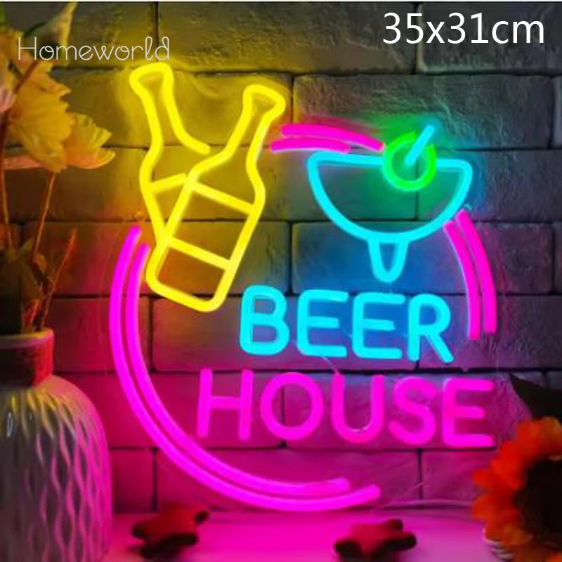 

Beer House Neon Light for Bar Decor LED Sign USB Powered Beer Bar Signs Home Bar Sign Night Clubs Man Club Cocktail Party Decor