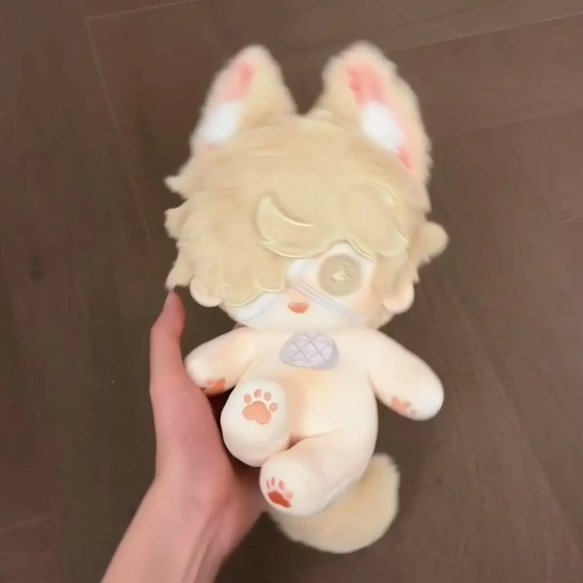 20cm tożsamość V Florian Fire Investigator pluszowa bawełniana lalka Anime sukienka Cosplay Up wypchana figurka z ogonem urocza kolekcja prezent