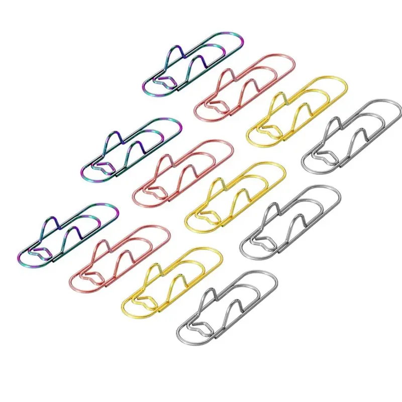 

NEW HOT In Stock-Colorful Paper Clip Pen Holders- Metal For Notebook Accessories(12 Pieces) For Planner& Pen Clip Storage