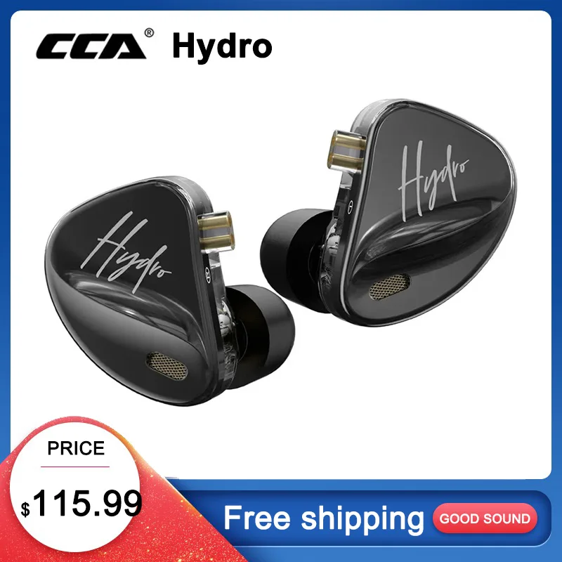 CCA Hydro 2DD+8BA IEM In-Ear Monitor HiFi Earphones Wired Earbuds with Detachable Cable  Headphone for Musicians Audiophiles