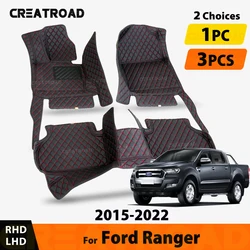 Car Floor Mats For Ford Ranger 2015 2016 2017 2018 2019 2020 2021 2022 Custom auto automobile carpet cover interior accessories