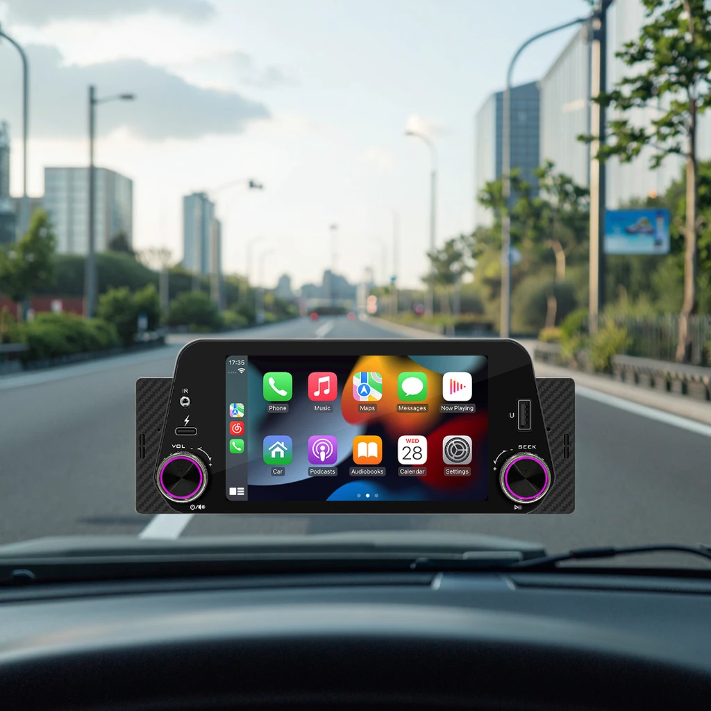 Creatall Single-Cylinder 5-Inch Smart for BT Car MP5 Player Wireless Carplay/Auto Navigation Dashboard Reversing Interconnection