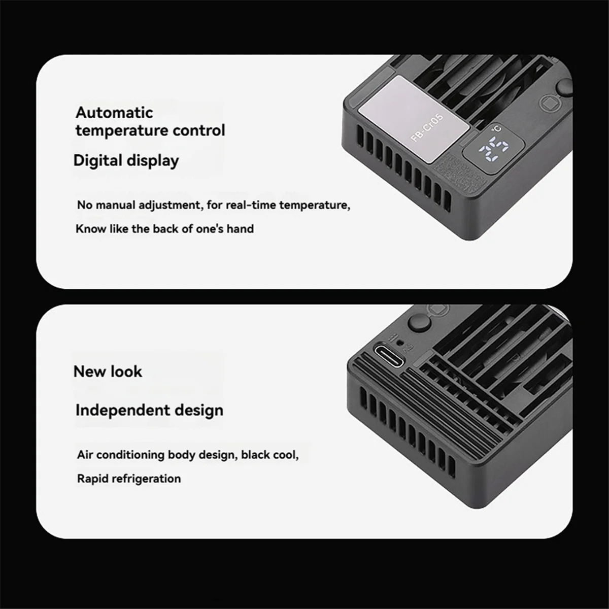 NEW FB-CR05 Camera Cooling System Heat Sink Cooling Fan for Sony Canon FUJIFILM ZV-E1 A7M4 A6700 A72C R8 R7 R6 XT4