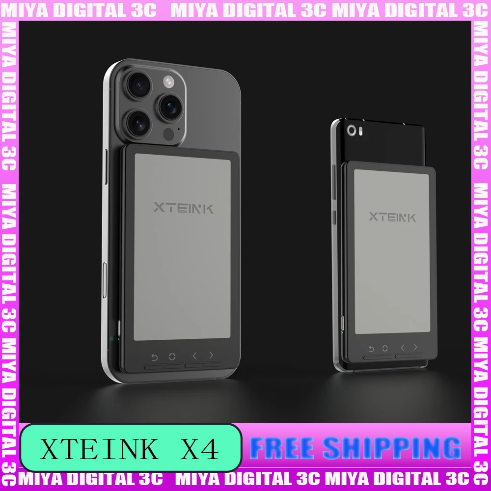 XTEINK X4 قارئ الكتب الإلكترونية شاشة حبر مغناطيسية خفيفة الوزن 4.3 بوصة 220ppi قارئات الكتب الإلكترونية المحمولة سامسونج 650 مللي أمبير 32 جيجابايت هدية