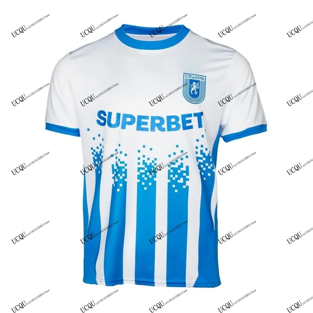 Heißer Verkauf Universteiro Craiova 2025-26 Rumänischer Stil Heim-Auswärts-Fußballtrikot 3D-Druck T-Shirt Polo Erwachsene KINDER Unisex Schnelltrocknend