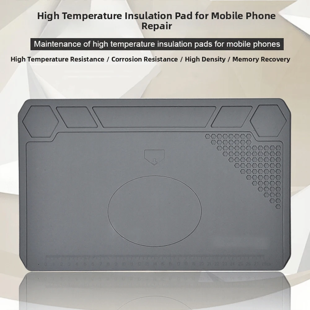 High Density Heat Resistant Mat for Mobile Repair Tasks With 450C Rating and Dedicated Zones for Tools Small Parts and Soldering