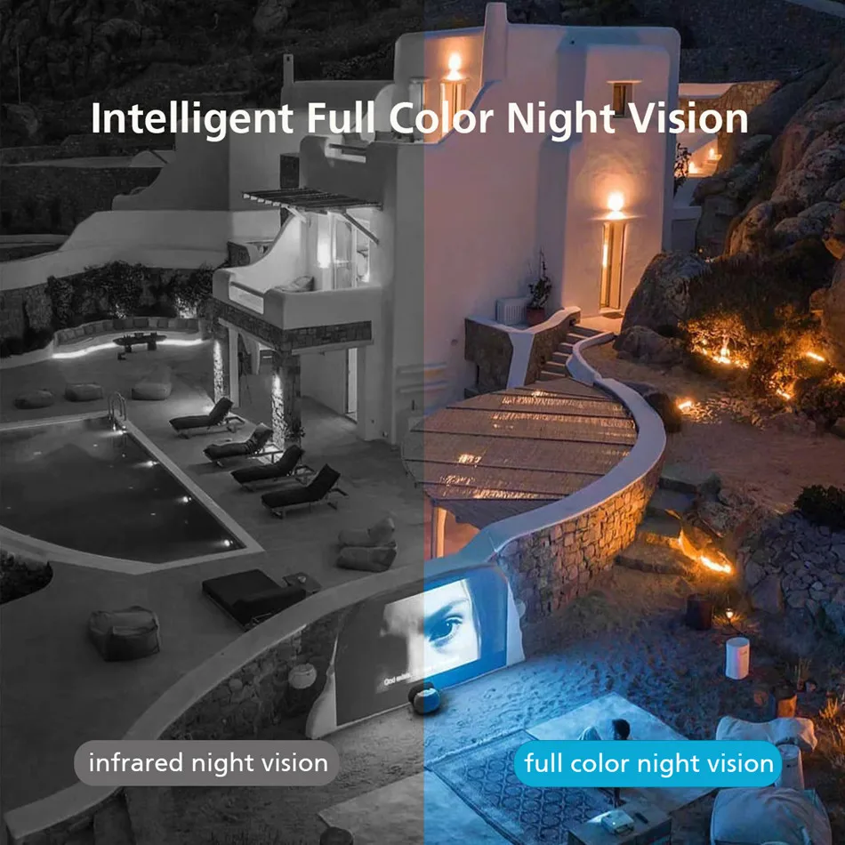 كاميرا مراقبة فيديو PTZ خارجية ، 5MP ، IP ، WiFi ، حماية أمنية ، ألوان كاملة ، رؤية ليلية ، كاميرا iCsee ، P2P