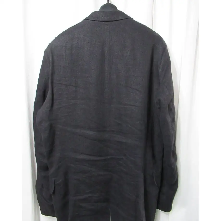 TOP-YAMAMOTO ® Men's Dark Gray Two-Piece Buttoned Business Casual Loose Sleeve Coat for Spring and Autumn