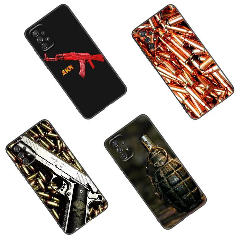 The Military Weapon Phone Case For Samsung A13 A22 A24 A32 A23 A25 A34 A35 A52S A53 A54 A55 A73 A12 A14 A15 A31 A33 A50 A51 A72