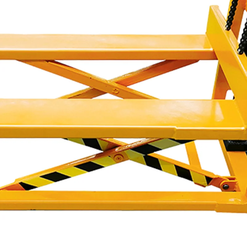 High Lift Pallet Truck Scissor Lift Manual Hydraulic Forklift 1 Ton Elevating Work Assembly Cart