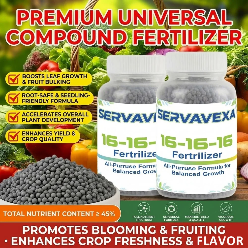 Fertilizante SERVAVEXA NPK 15-15-15, Gránulos de Alimento Vegetal Completo y Equilibrado de Primera Calidad para Todas las Plantas, Plantas de Interior, Jardines y Cultivos